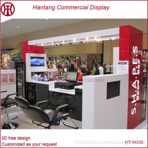Shopping mall used modern style mall eyebrow bar design for sale